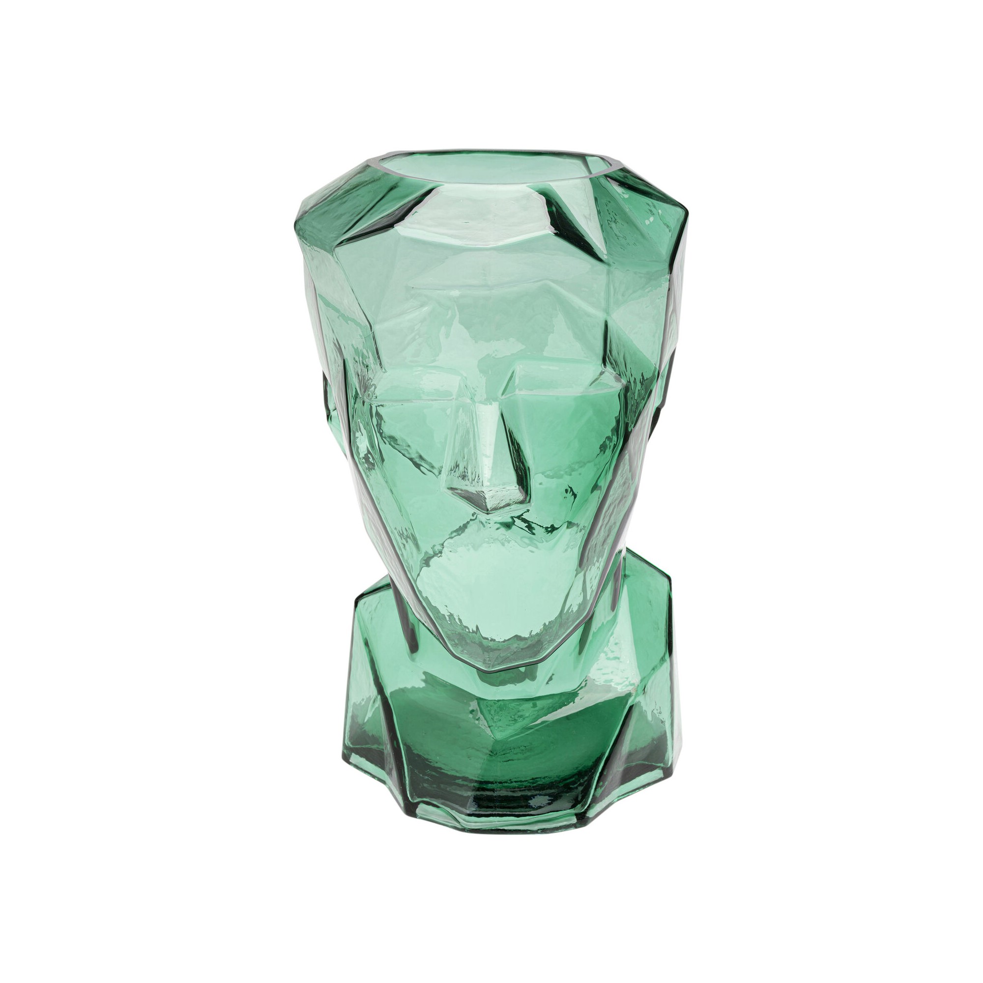 Vase Prisma face green 30cm Kare Design