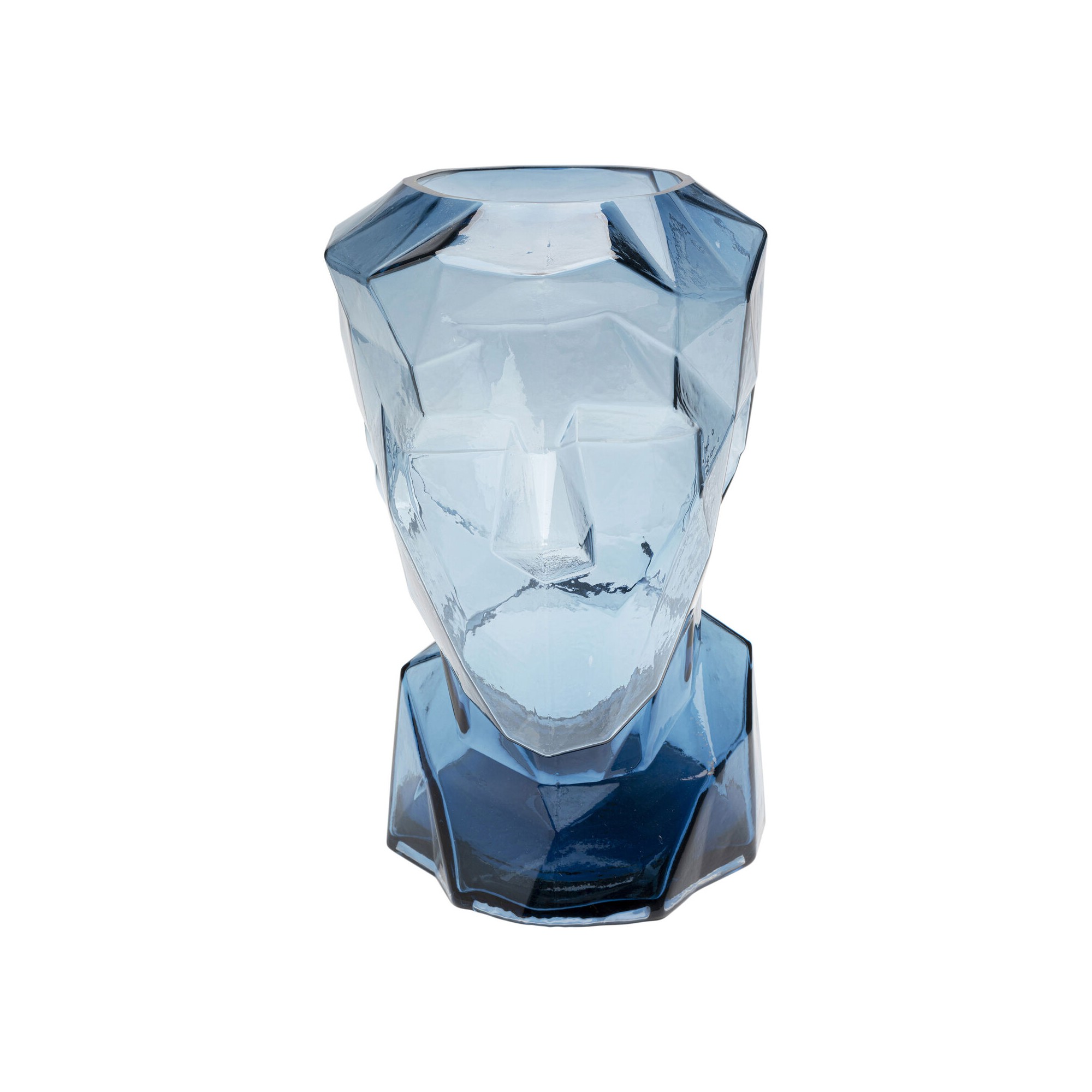 Vase Prisma face blue 30cm Kare Design