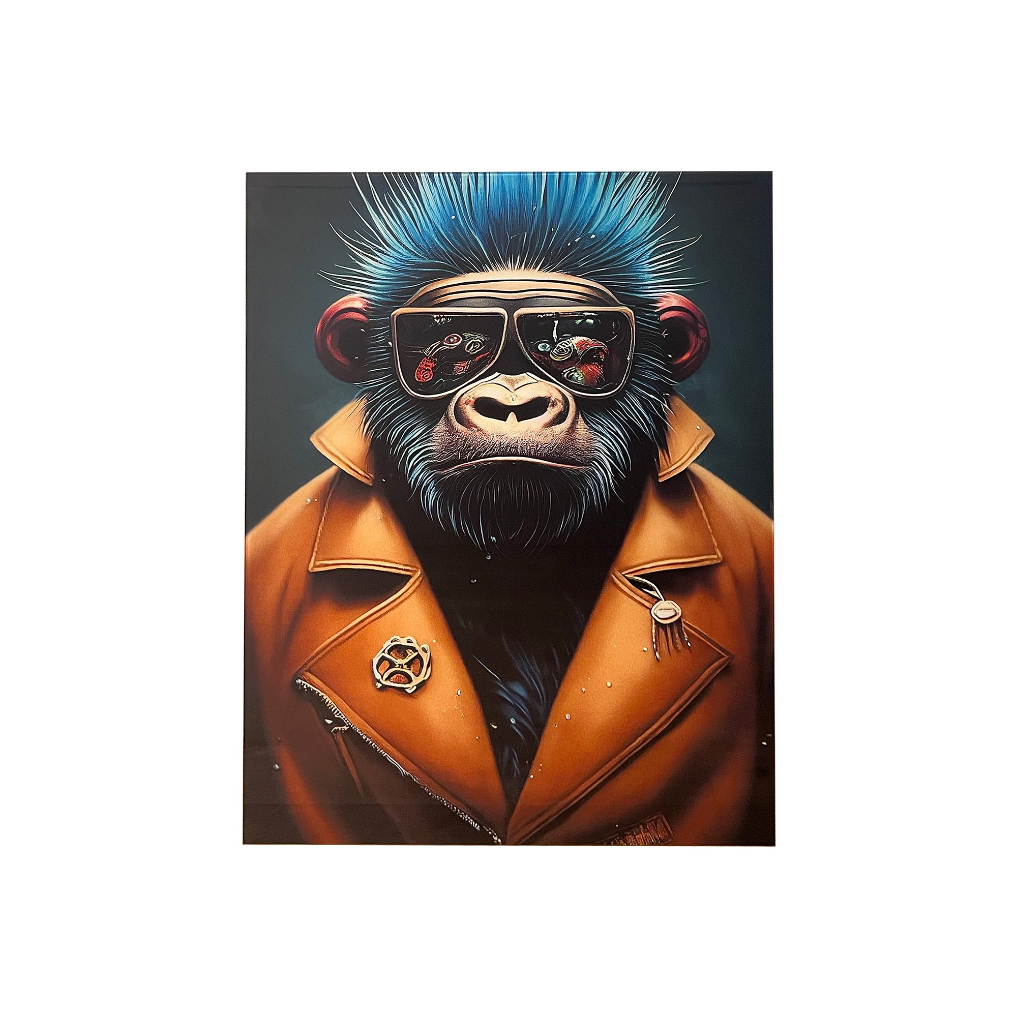 Glass Picture Punk Gorilla 60x80cm Kare Design