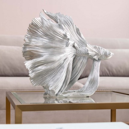 Deco betta fish 34cm silver Kare Design