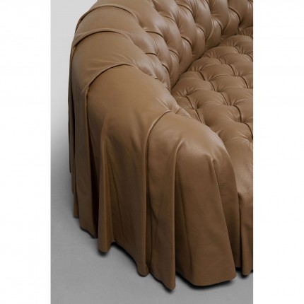 Sofa Drapes 3-Seater brown Kare Design