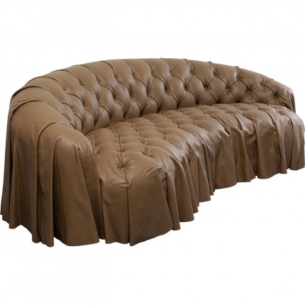 Sofa Drapes 3-Seater brown Kare Design