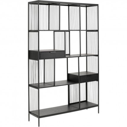 Bookshelf Bologna zwart 200x125cm Kare Design