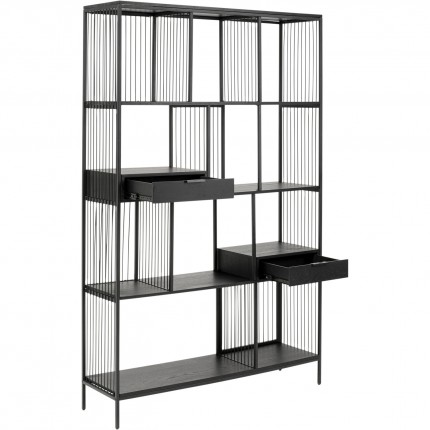 Bookshelf Bologna zwart 200x125cm Kare Design