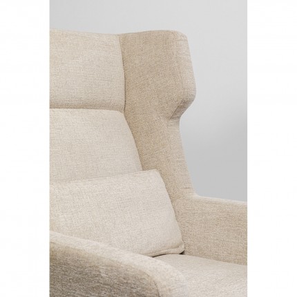 Fauteuil en Voetensteun Quinn beige Kare Design