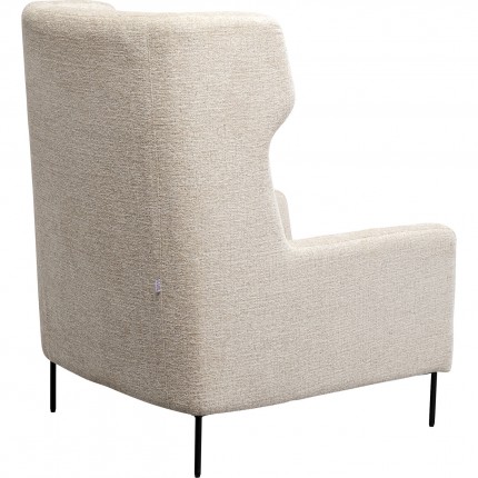 Fauteuil en Voetensteun Quinn beige Kare Design