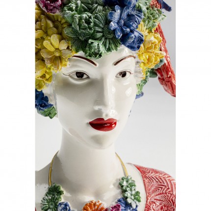 Deco woman flowers parrot 50cm Kare Design