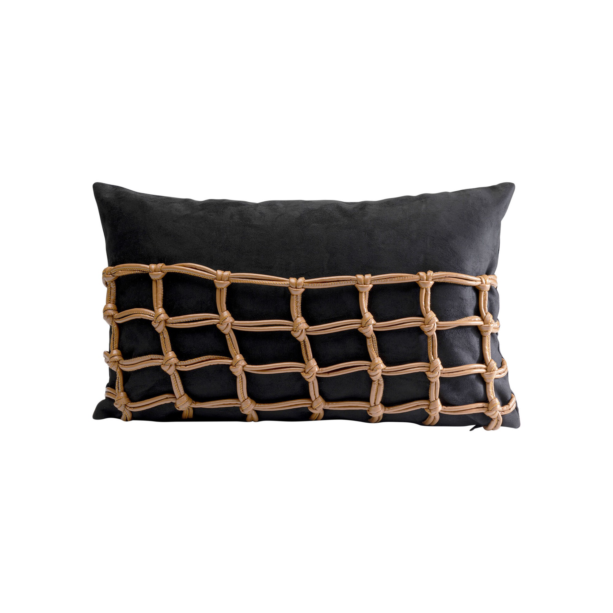 Coussin Grete Plaid noir 50x30cm