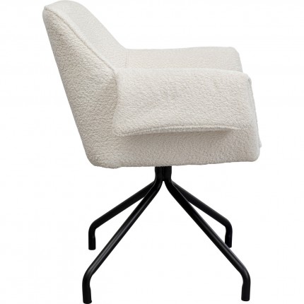 Swivel chair with armrests Bess cream Kare Design