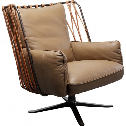 Draaifauteuil Paradiso bruin Kare Design