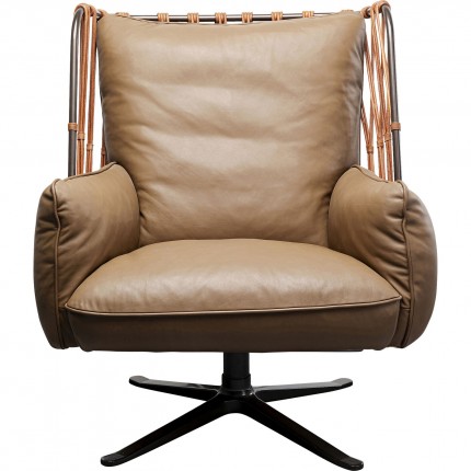 Swivel Armchair Paradiso brown Kare Design