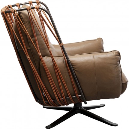 Draaifauteuil Paradiso bruin Kare Design