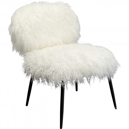 Armchair Hairy white Kare Design