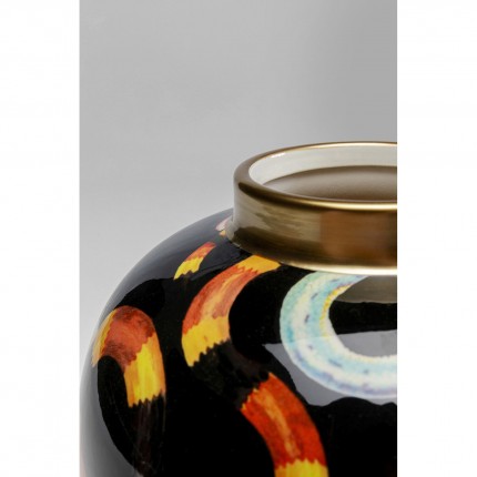 Vase black snake 22cm Kare Design