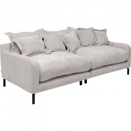 Sofa Lullaby 3-Zits fluweel creme Kare Design