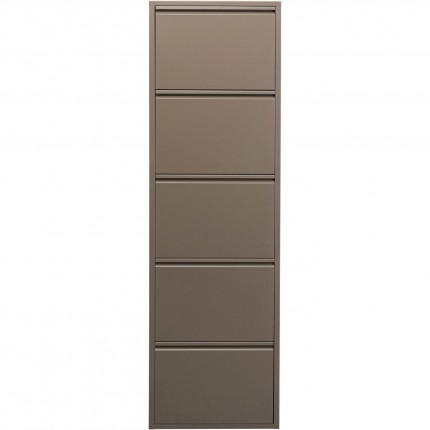 Schoenenkast Caruso taupe 5 laden Kare Design