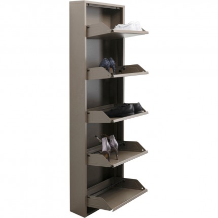 Schoenenkast Caruso taupe 5 laden Kare Design