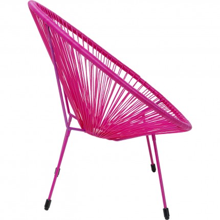 Outdoor Armchair Acapulco Mono pink Kare Design