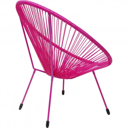 Outdoor Armchair Acapulco Mono pink Kare Design