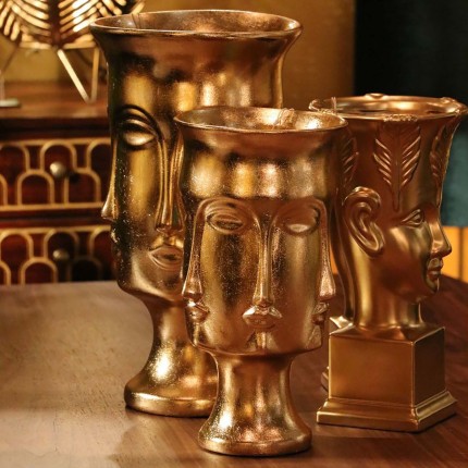 Vase Rosto gold 31cm Kare Design