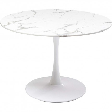 Eettafel Veneto Ø110cm marmer wit Kare Design