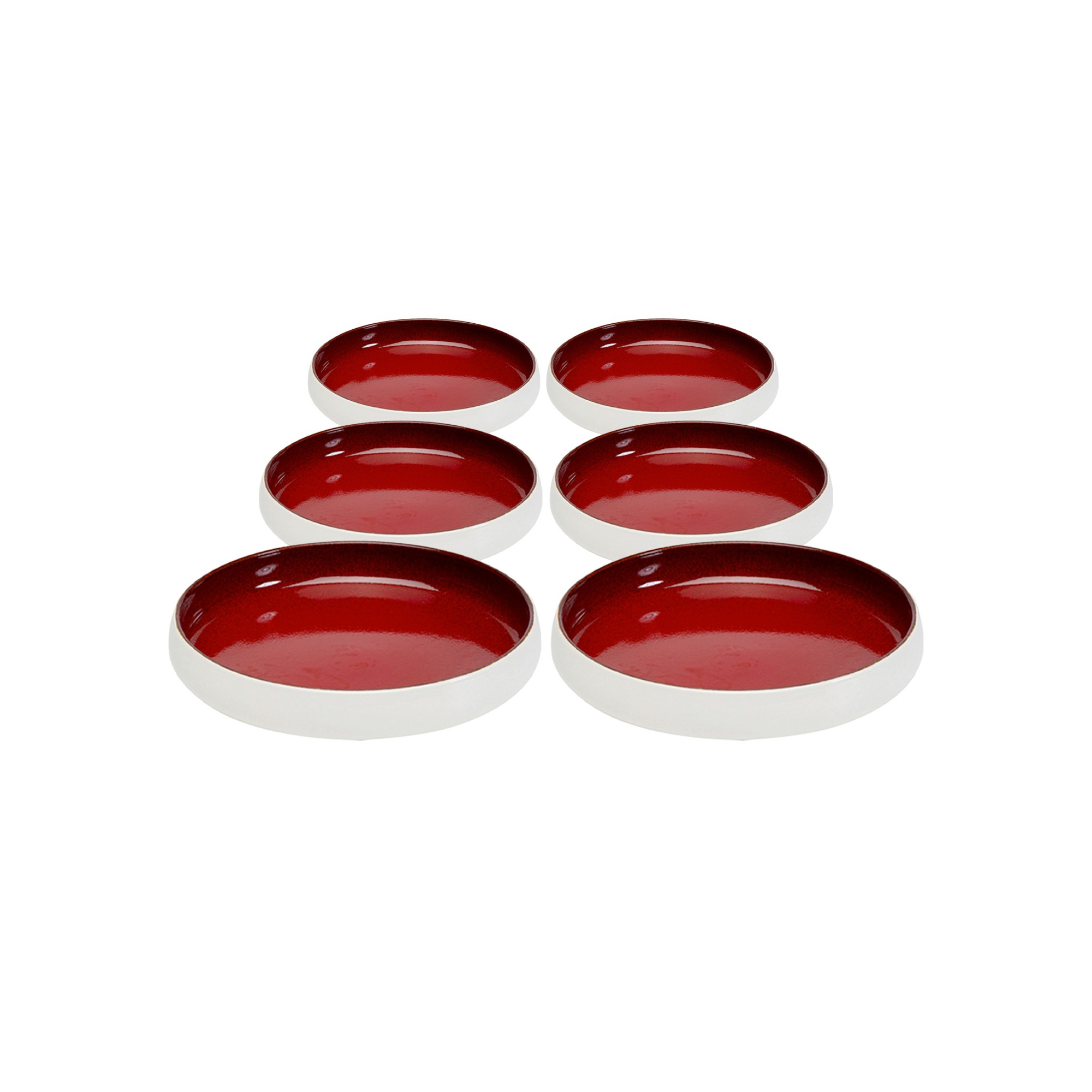 Plate Deep Colorino red Ø21cm (6/set) Kare Design