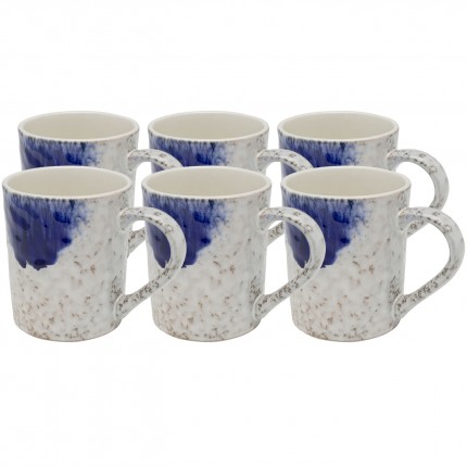 Mokken Biscotti blauw (6/set) Kare Design