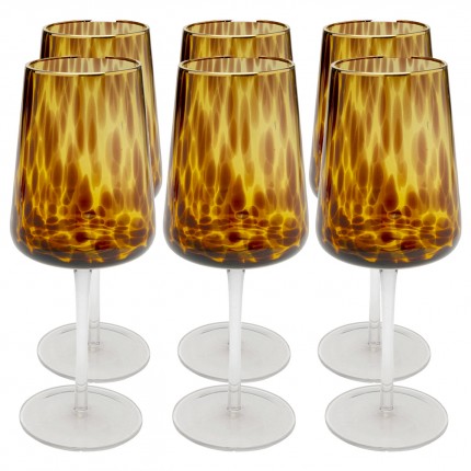 Wine Glass Caramel (4/set) Kare Design