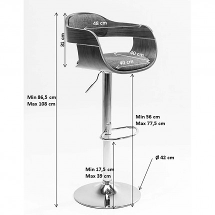 Bar Stool Costa nature Kare Design