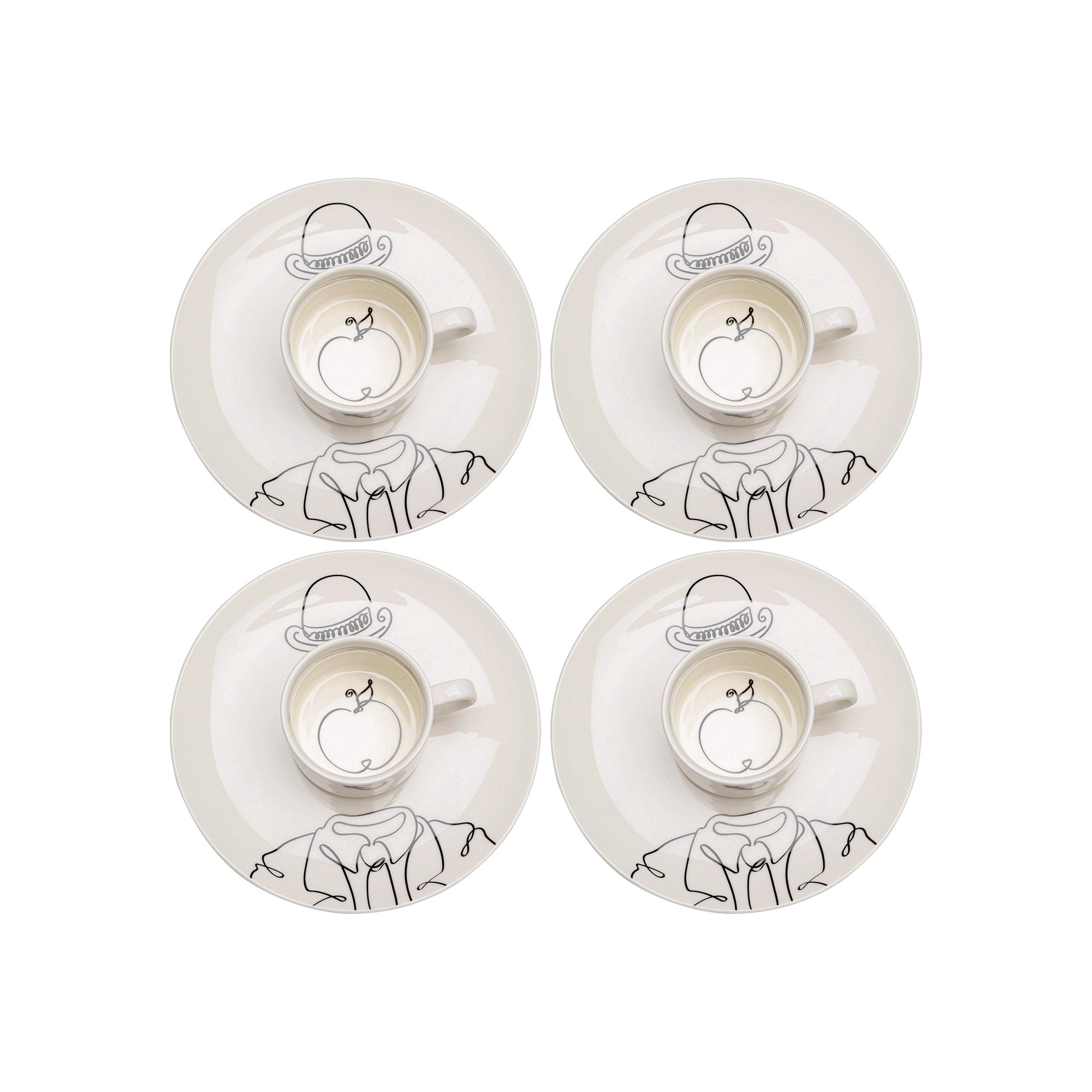 Coffee Cup Favola apple (4/set) Kare Design