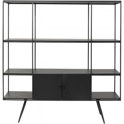 Bookshelf Cosy Sixties zwart 183x180cm Kare Design