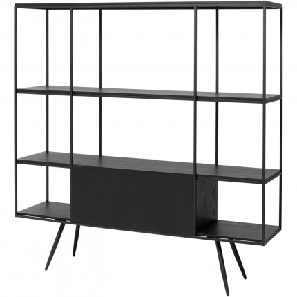 Bookshelf Cosy Sixties zwart 183x180cm Kare Design