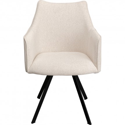 Swivel chair with armrests Modino cream Kare Design