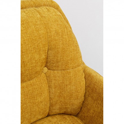 Swivel chair with armrests Molly yellow Kare Design