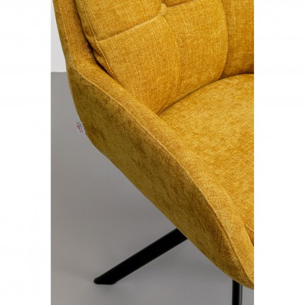 Swivel chair with armrests Molly yellow Kare Design