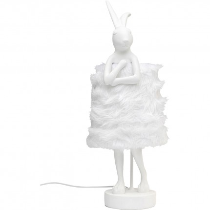 Table Lamp Animal rabbit Fluff 68cm white Kare Design