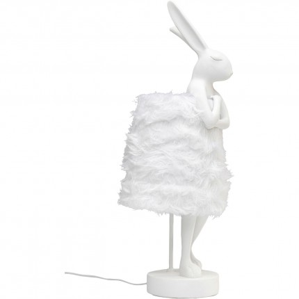 Table Lamp Animal rabbit Fluff 68cm white Kare Design