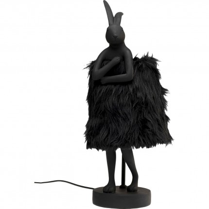 Table Lamp Animal rabbit Fluff 50cm black Kare Design