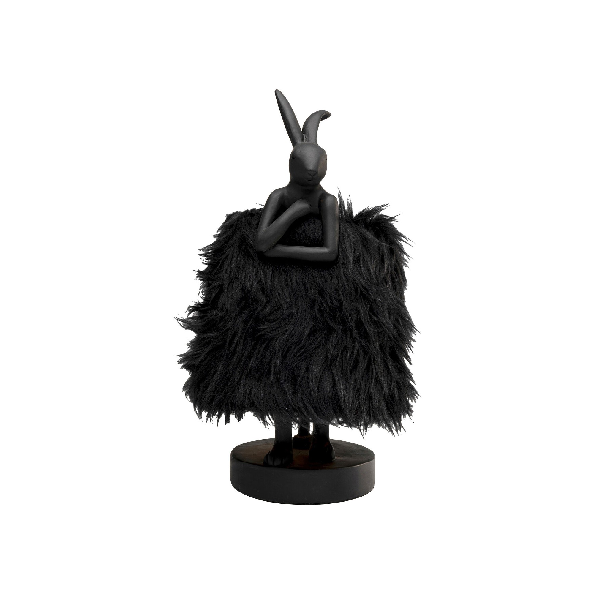 Lampe à poser Animal Rabbit Fur noir/doré 30cm