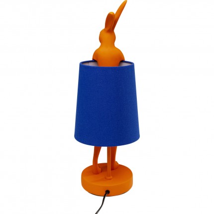 Tafellamp Animal konijn 50cm oranje en blauw Kare Design