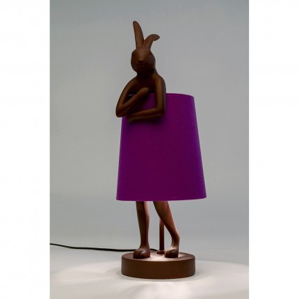 Table Lamp Animal rabbit 50cm bordeaux and purple Kare Design