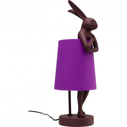 Table Lamp Animal rabbit 50cm bordeaux and purple Kare Design