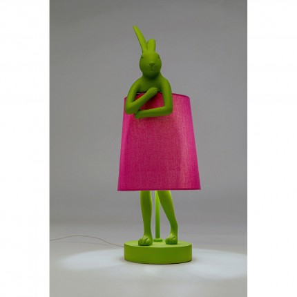 Table Lamp Animal rabbit 50cm green and pink Kare Design