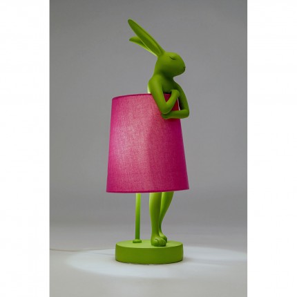 Table Lamp Animal rabbit 50cm green and pink Kare Design