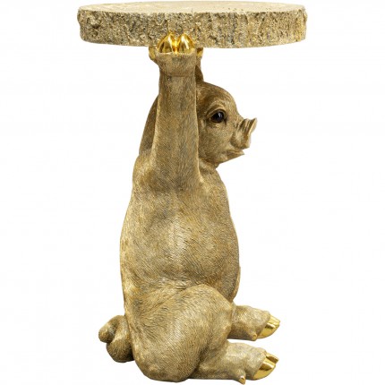 Bijzettafel Animal goud varken Kare Design