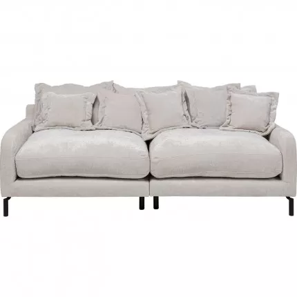 Sofa Lullaby 3-Zits fluweel creme Kare Design