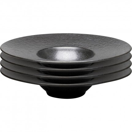 Plate Deep Cosmos black Ø27cm (4/set) Kare Design