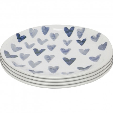 Plate Cuori Ø28cm (4/set) Kare Design