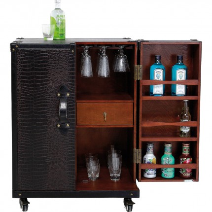 Bar suitcase Globetrotter croco 66cm Kare Design