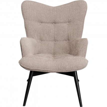 Vicky taupe fauteuil Kare Design